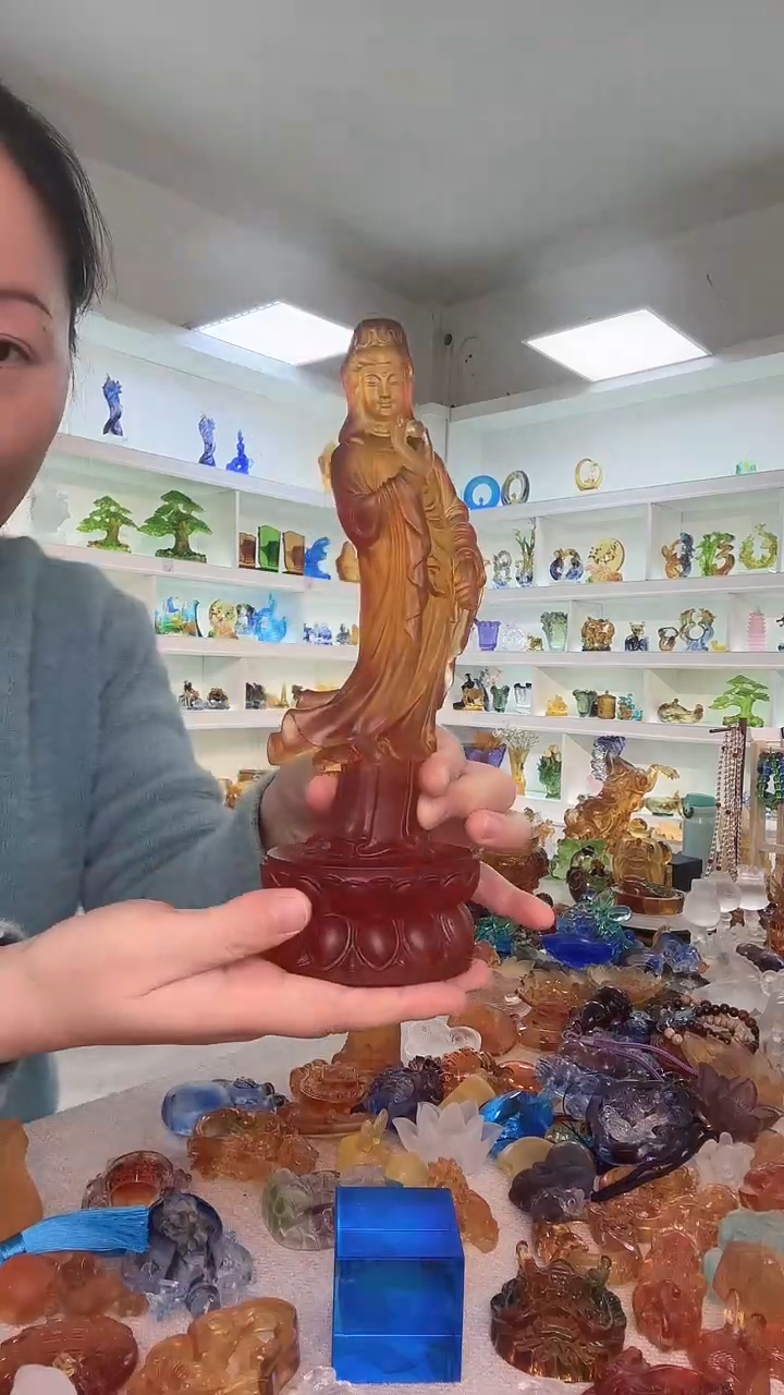 手工艺品琉璃观音-微瑕