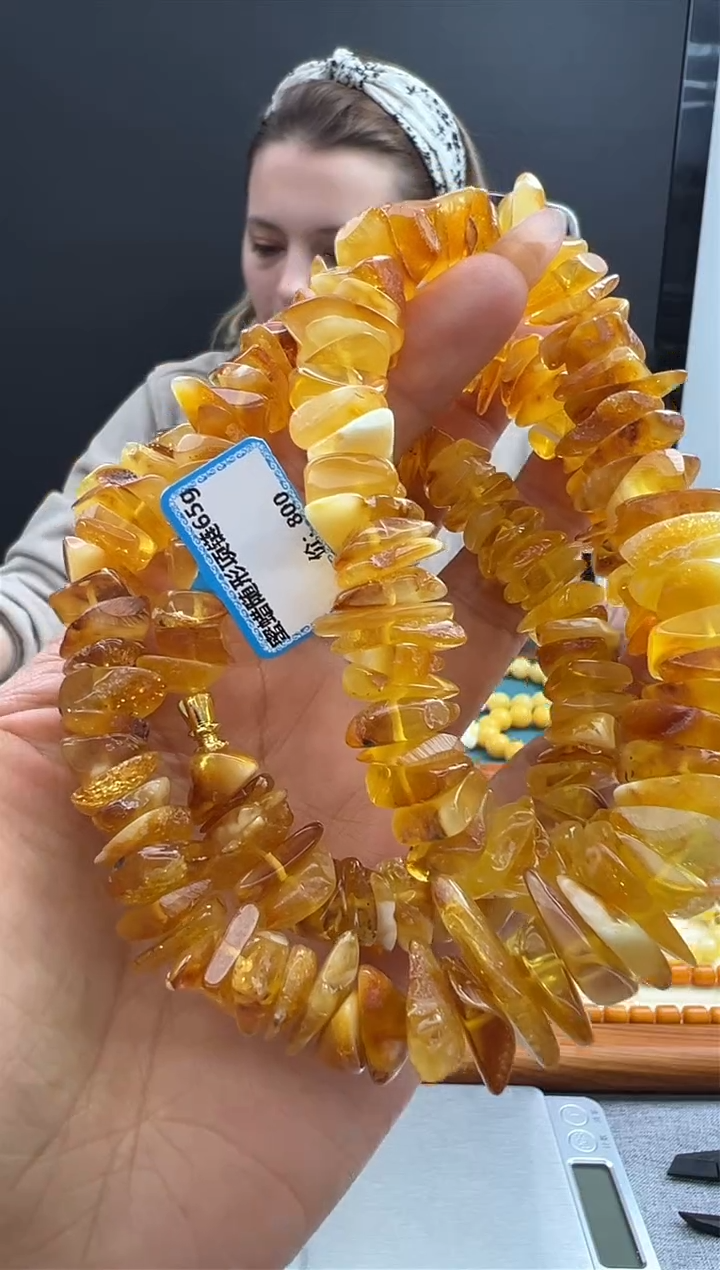 【闪购商品】琥珀颈饰未镶嵌929秒拍号