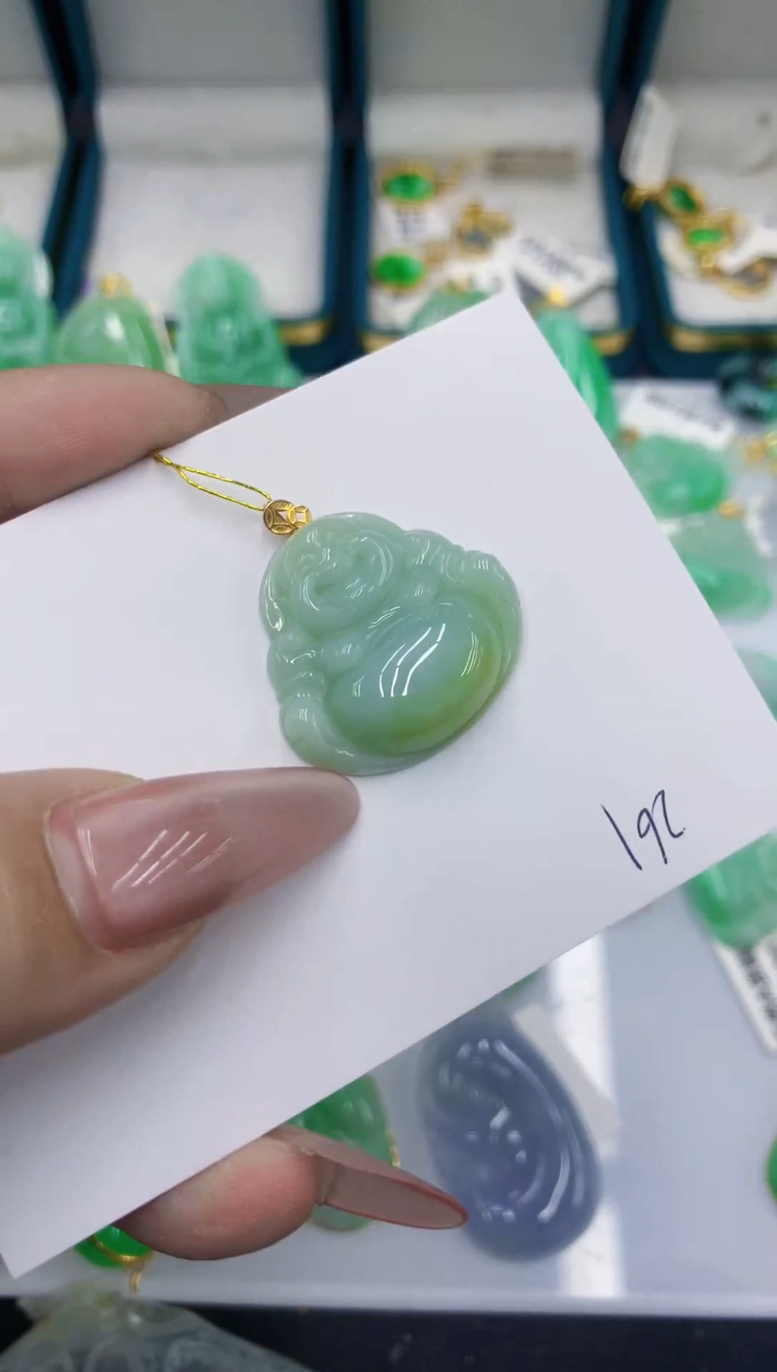 颈饰18K金镶嵌翡翠11111