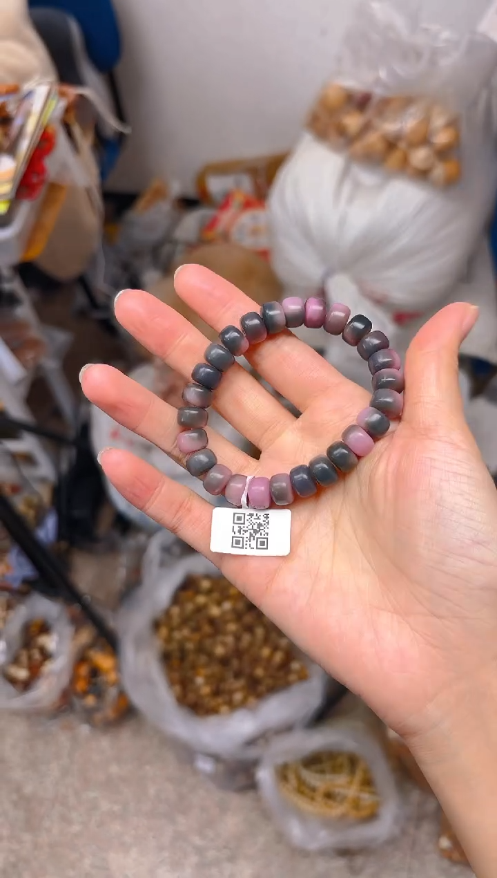 吊坠菩提根/象牙果紫色药片单圈