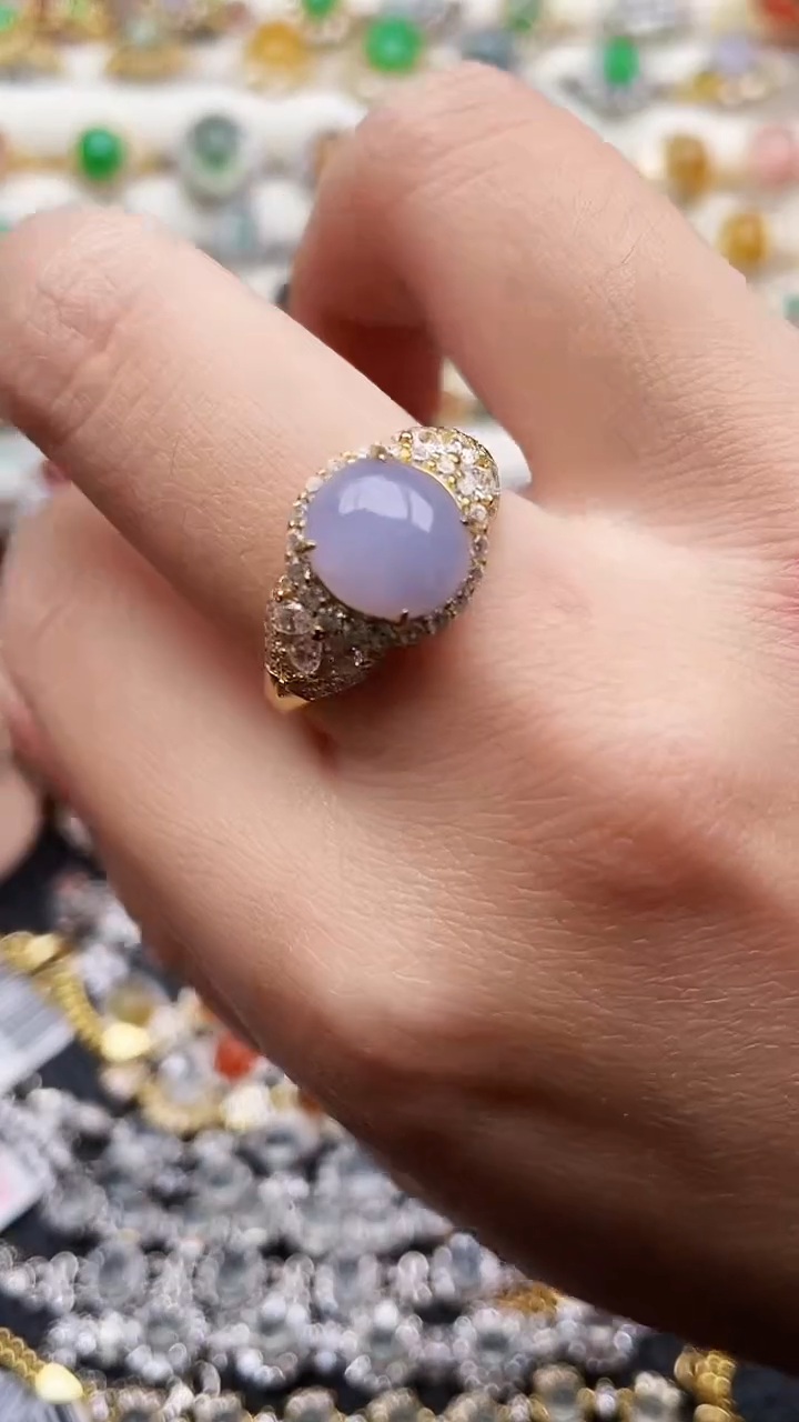 银S925镶嵌戒指翡翠134