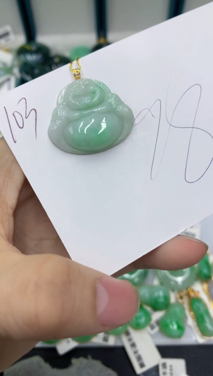 【闪购商品】翡翠颈饰18K金镶嵌号链接11111