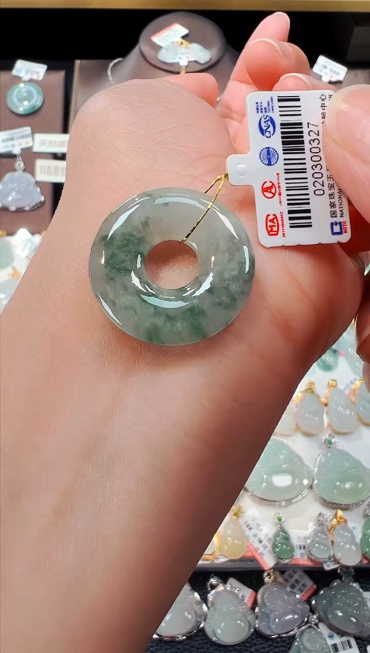 【闪购商品】翡翠吊坠(不含链)未镶嵌甜甜圈吊坠327