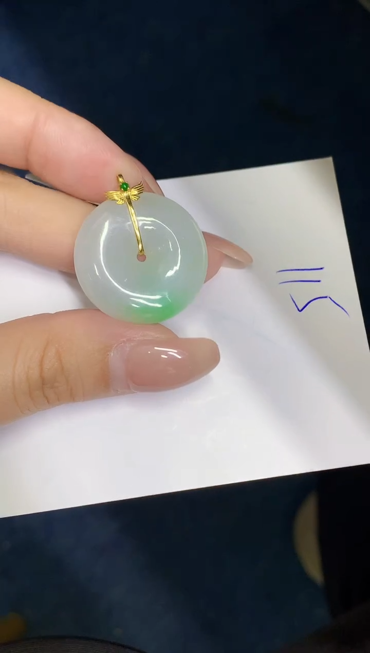 翡翠18K金镶嵌颈饰000000000000