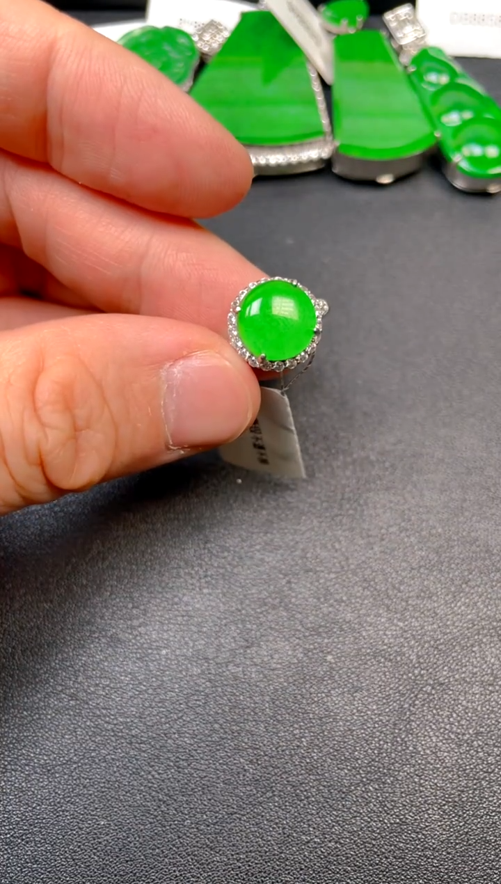 银S925镶嵌挂件翡翠JZ 