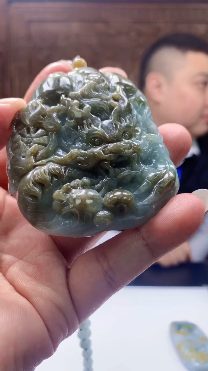 【闪购商品】定制翡翠未镶嵌1072hn-毛货挂件24