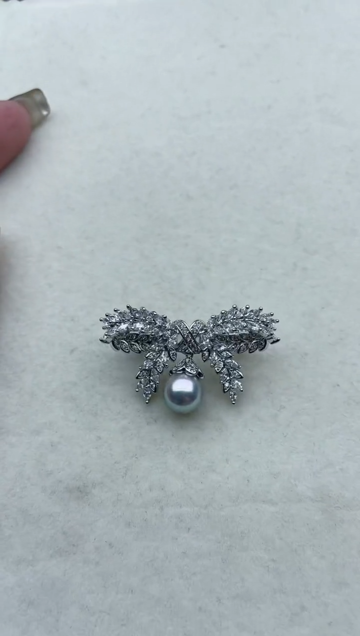 【闪购商品】海水珍珠胸针未镶嵌Y14