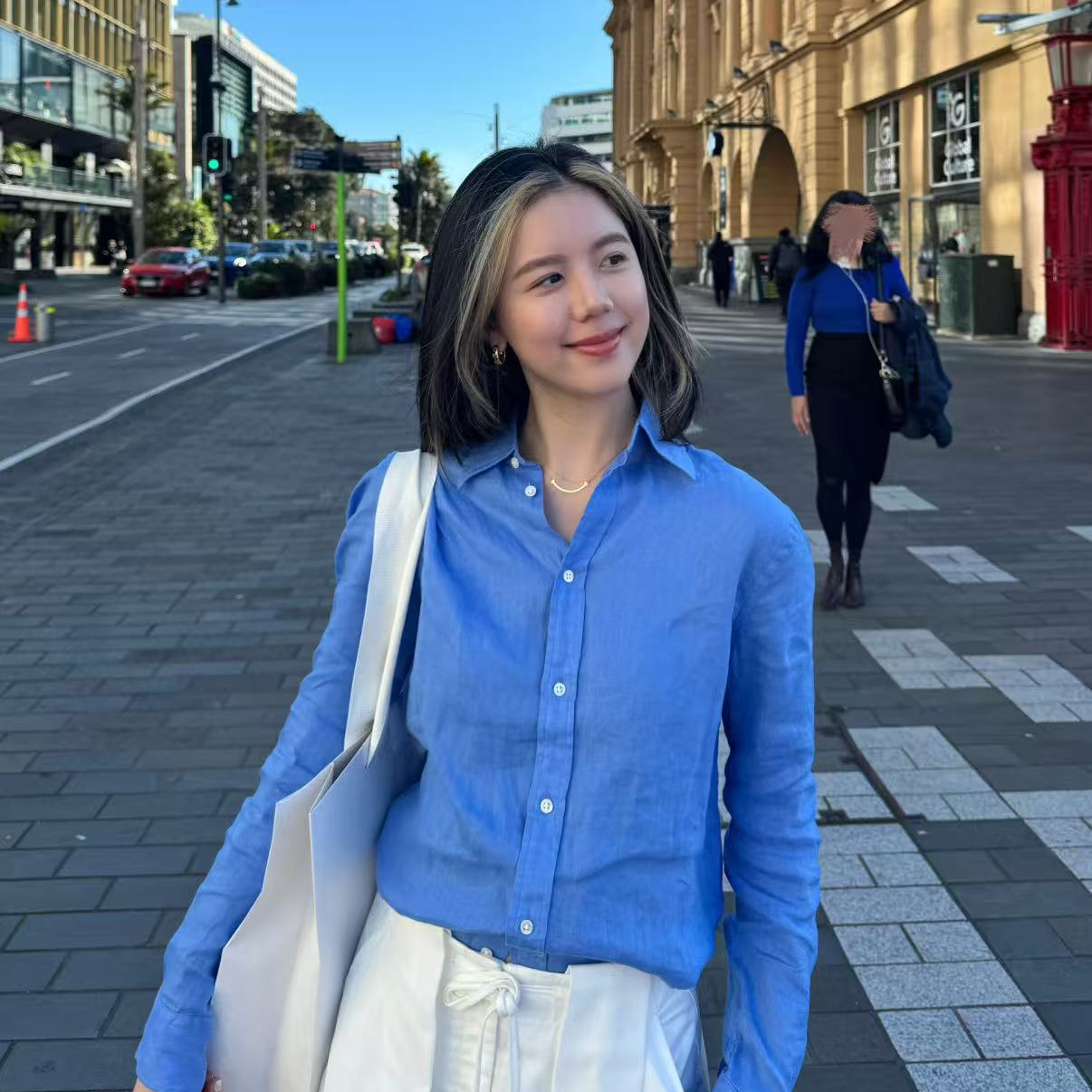 刺绣亚麻长袖衬衫-新