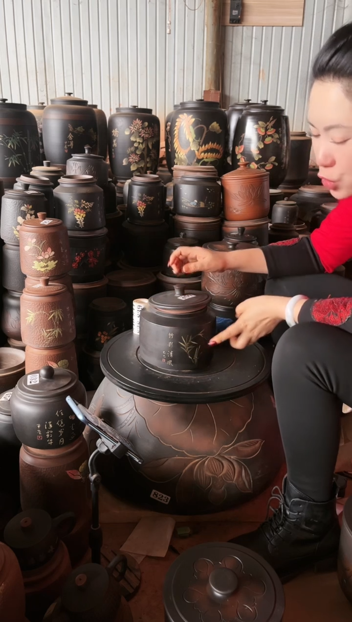 【闪购商品】壶瑕疵茶叶罐德中彩填  357