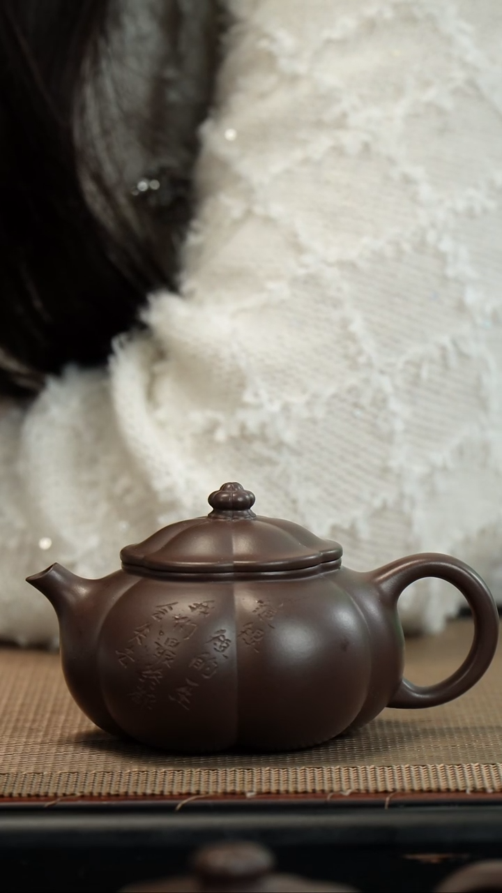 【闪购商品】紫砂茶壶老紫泥大韵海棠