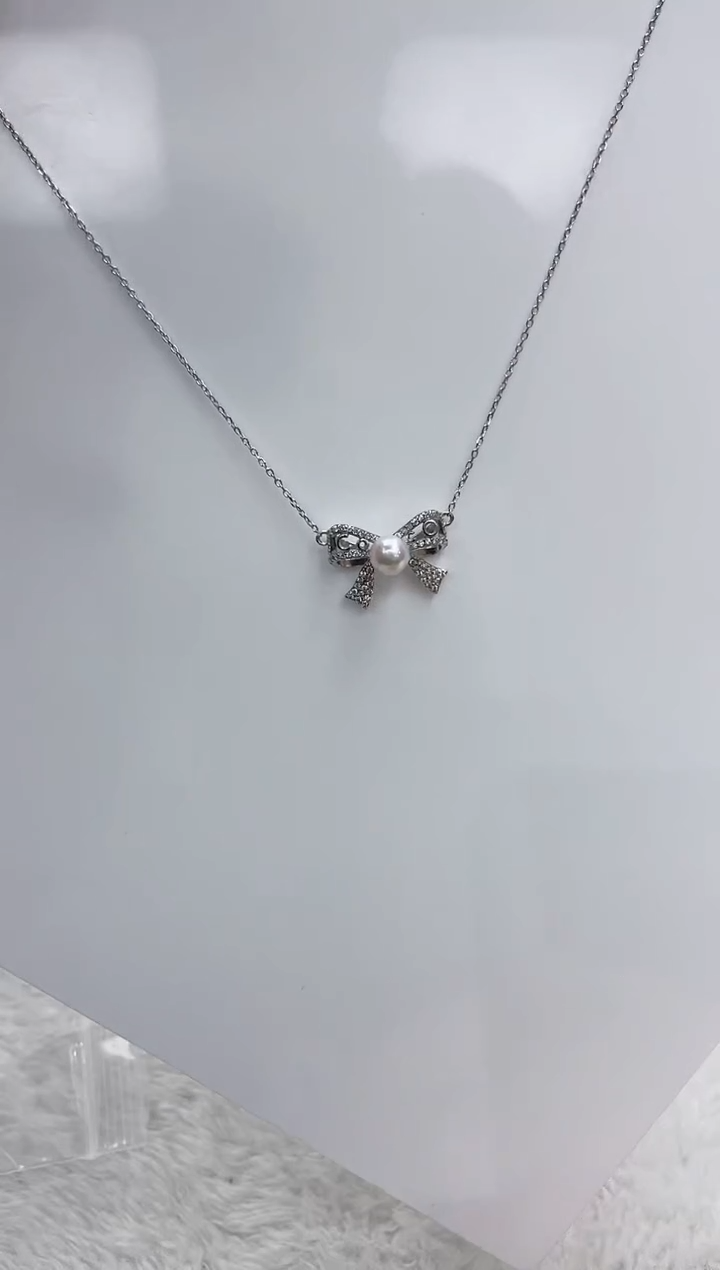 【闪购商品】海水珍珠颈饰银S925镶嵌海水珍珠项链