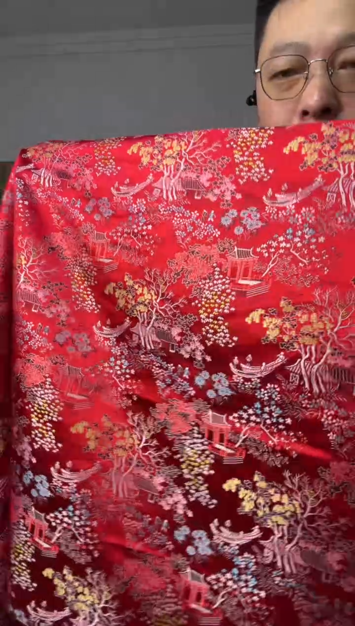 混纺织锦缎长60公分 宽110