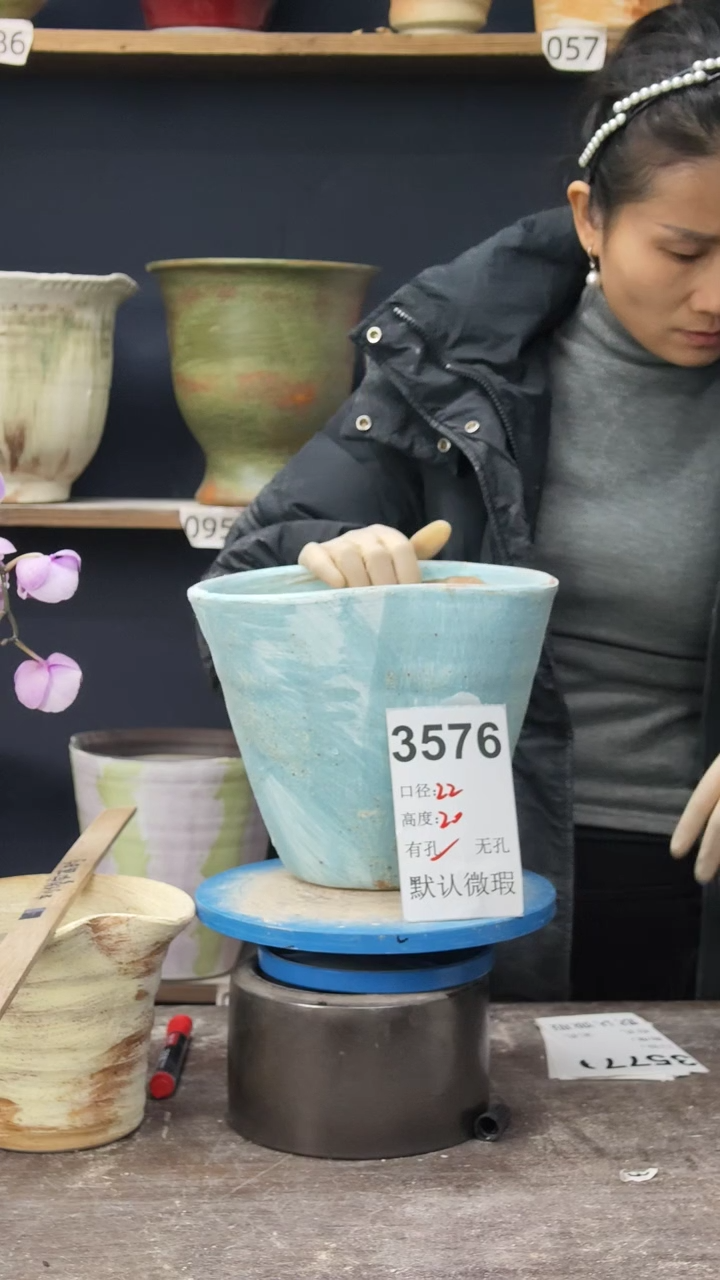 景德镇花盆默认微瑕3576