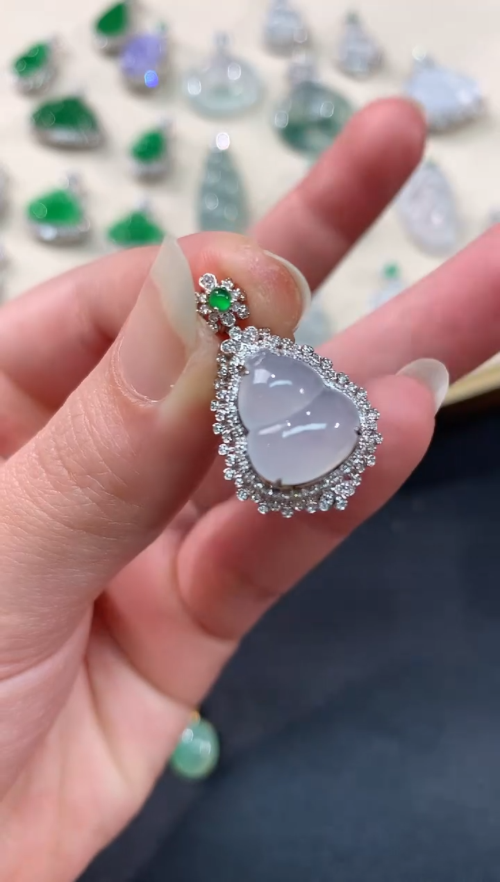 【闪购商品】翡翠吊坠(不含链)18K金镶嵌A505多样性发一件|5500