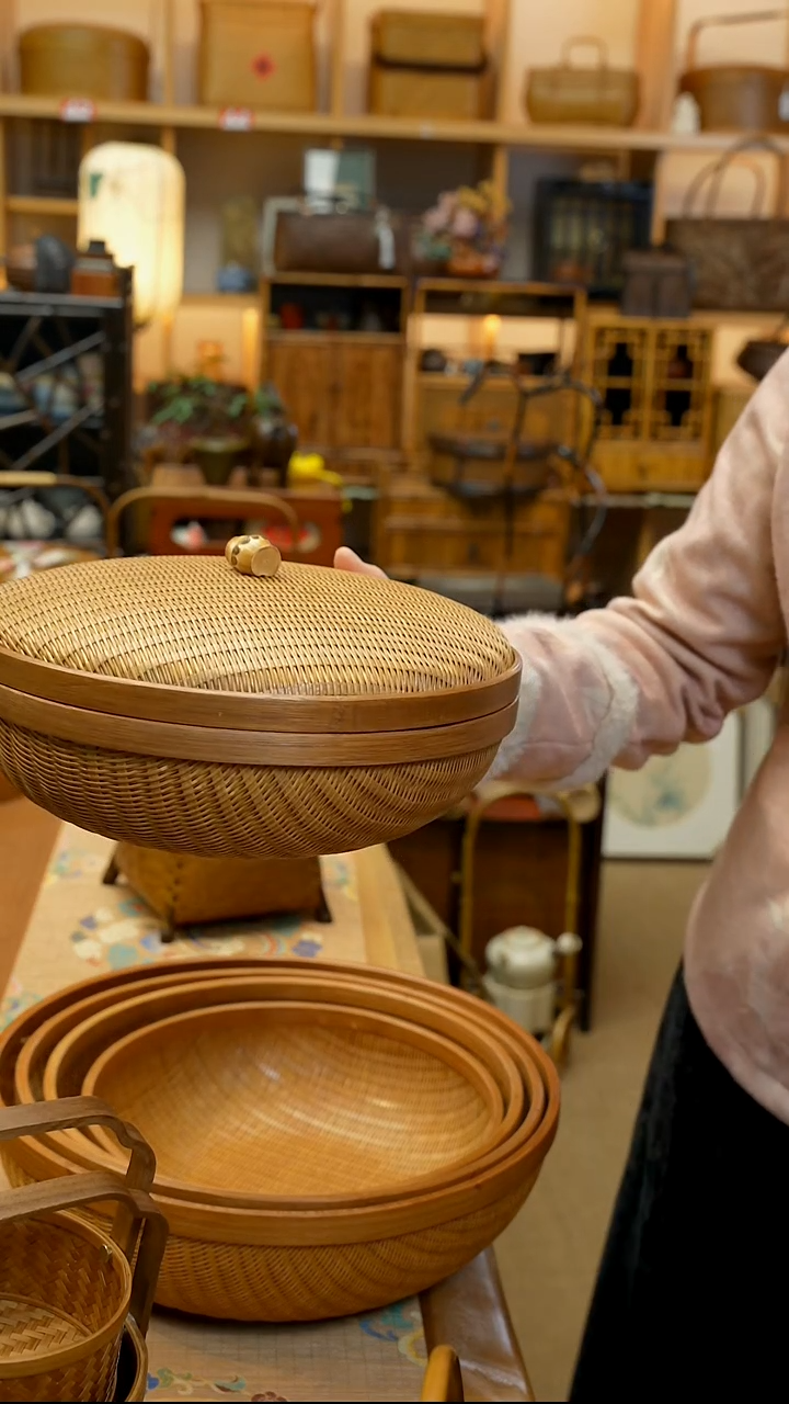 竹编筐馒头筐  盖子