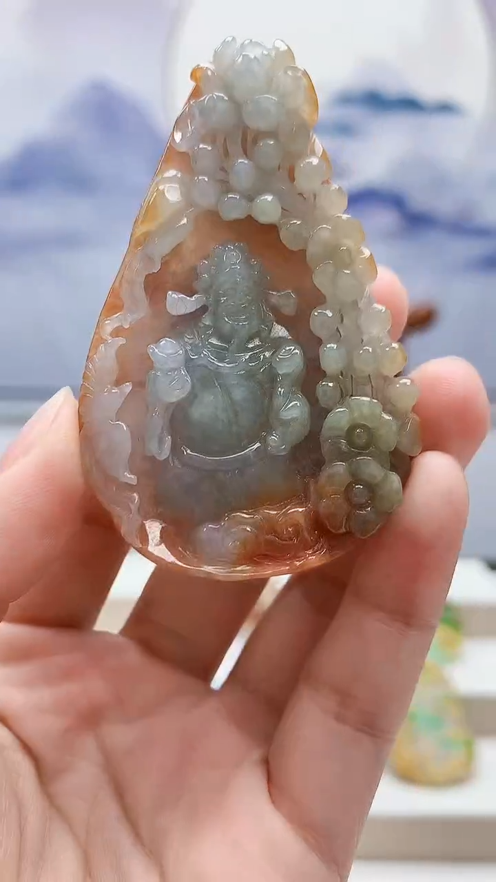 未镶嵌定制翡翠5145lr-毛货挂件118