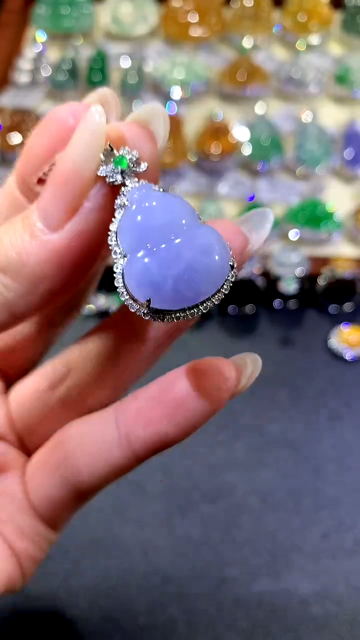 【闪购商品】翡翠吊坠(不含链)18K金镶嵌263-葫芦