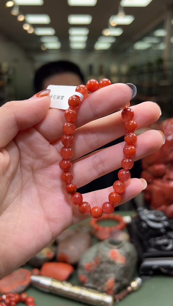【闪购商品】南红玛瑙手串未镶嵌单圈手串一条约7mm 多样性发货