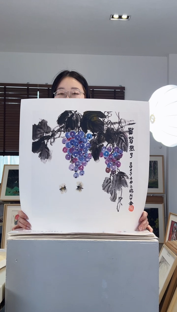 版画耿玉琨限量作品亲签盖章版画S
