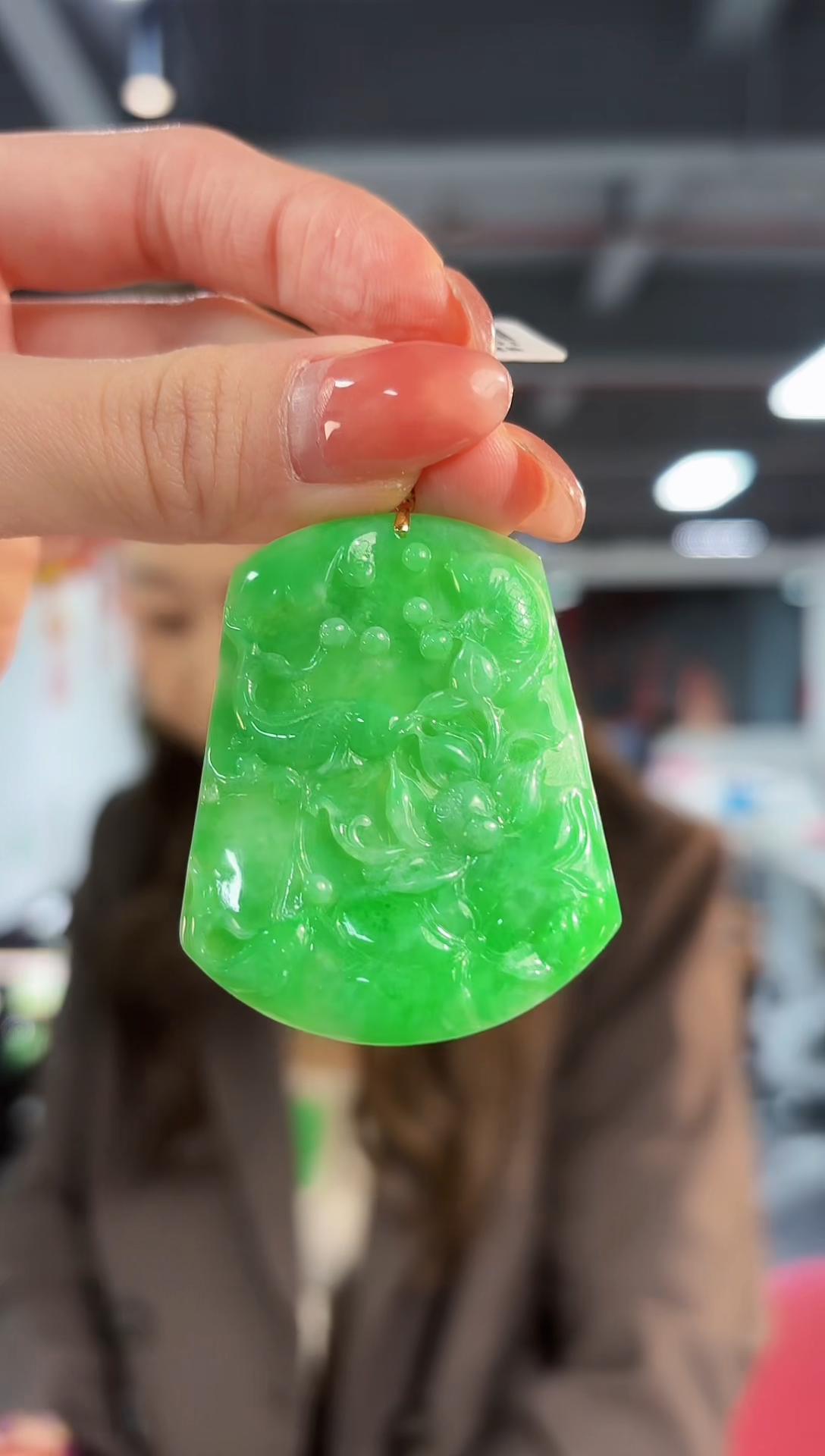 【闪购商品】翡翠颈饰18K金镶嵌缅料A货/支持复检/一件