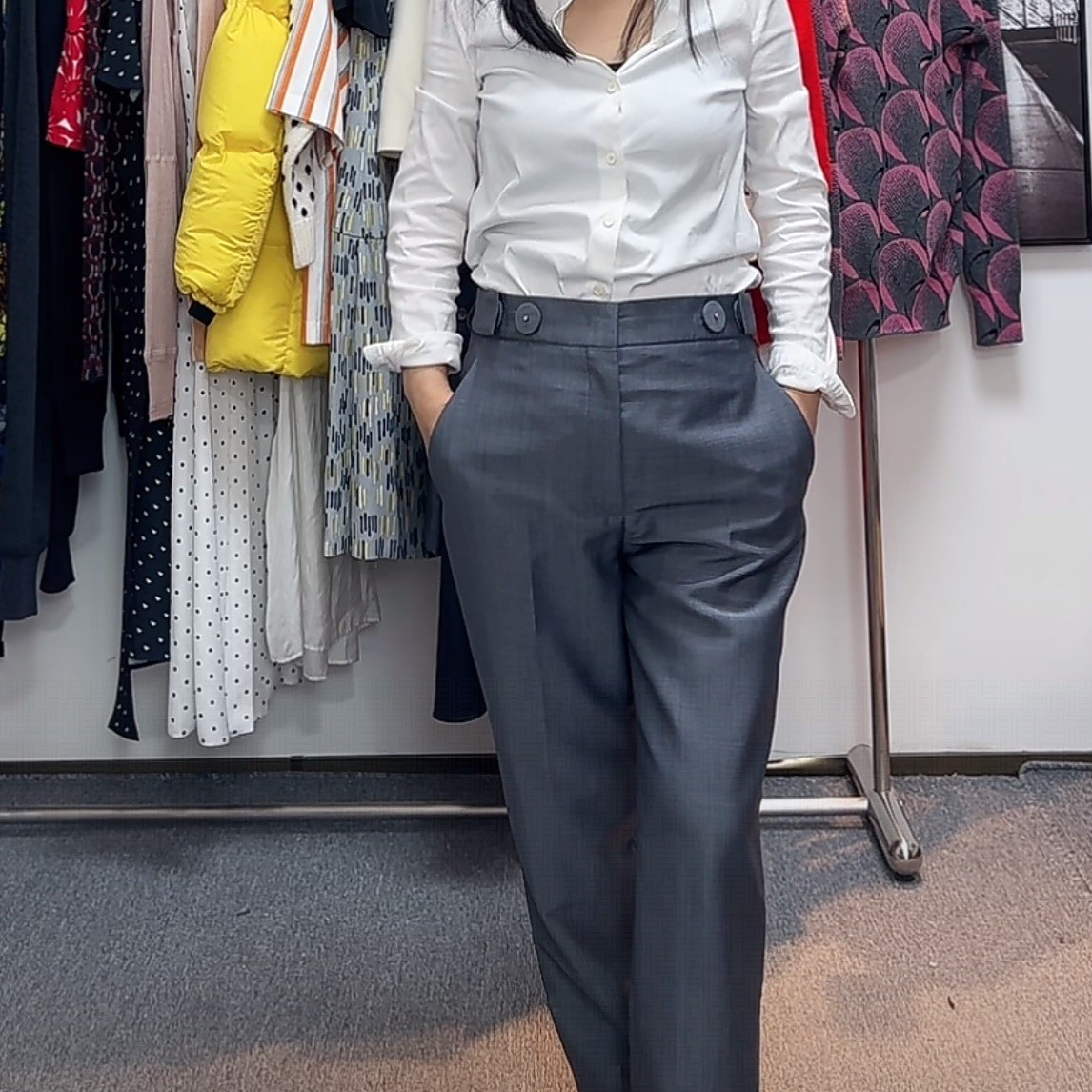 未使用 Prada/普拉达 女士灰色休闲西裤155776