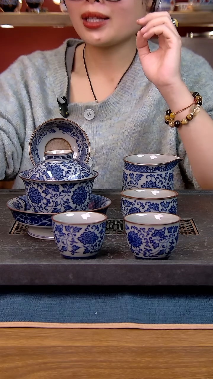 简装家用款6件套 老陶泥开片纹陶瓷茶具
