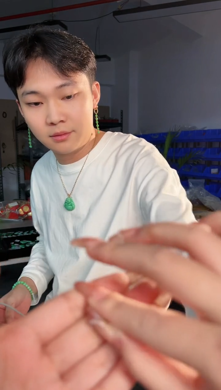 【闪购商品】翡翠耳饰18K金镶嵌缅料A货/支持复检/一件