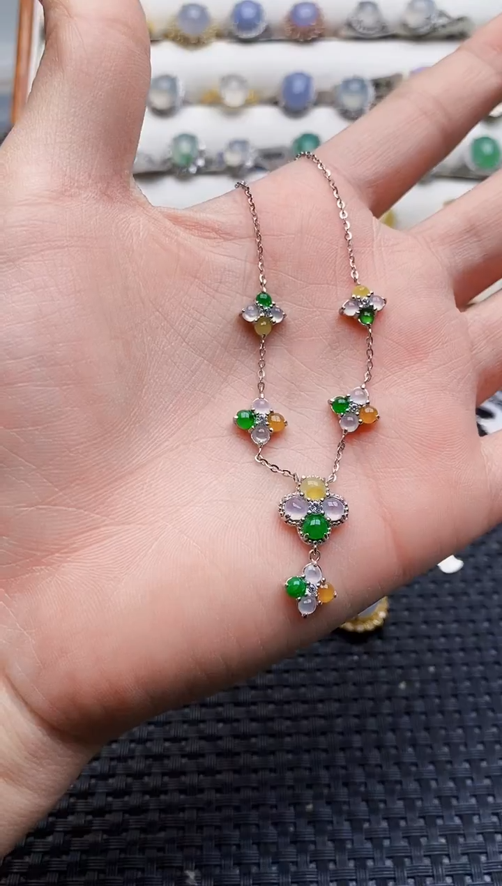 银S925镶嵌戒指翡翠3416