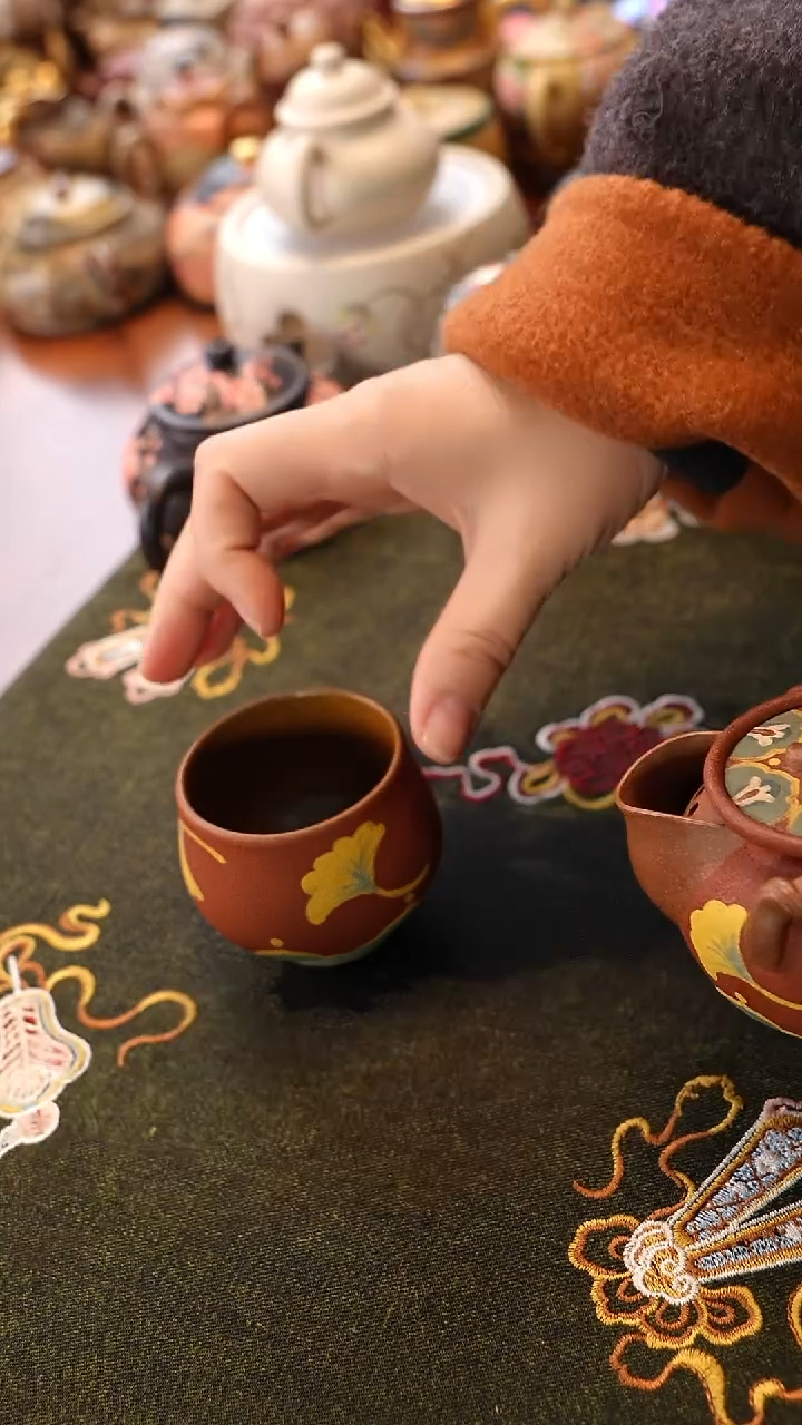 茶壶紫砂银杏主人杯