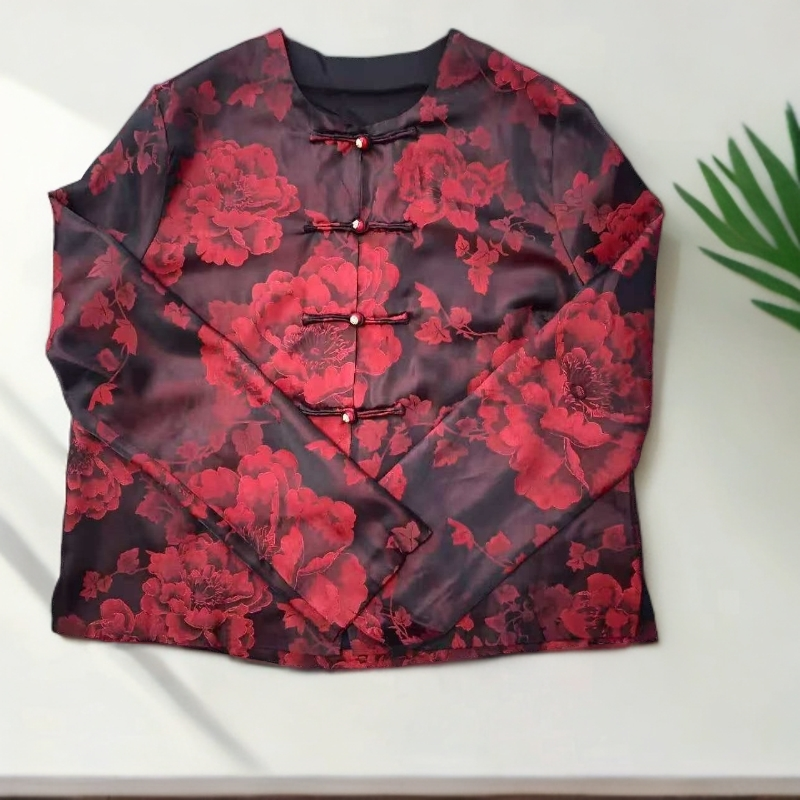 16681春季提花圆领外套