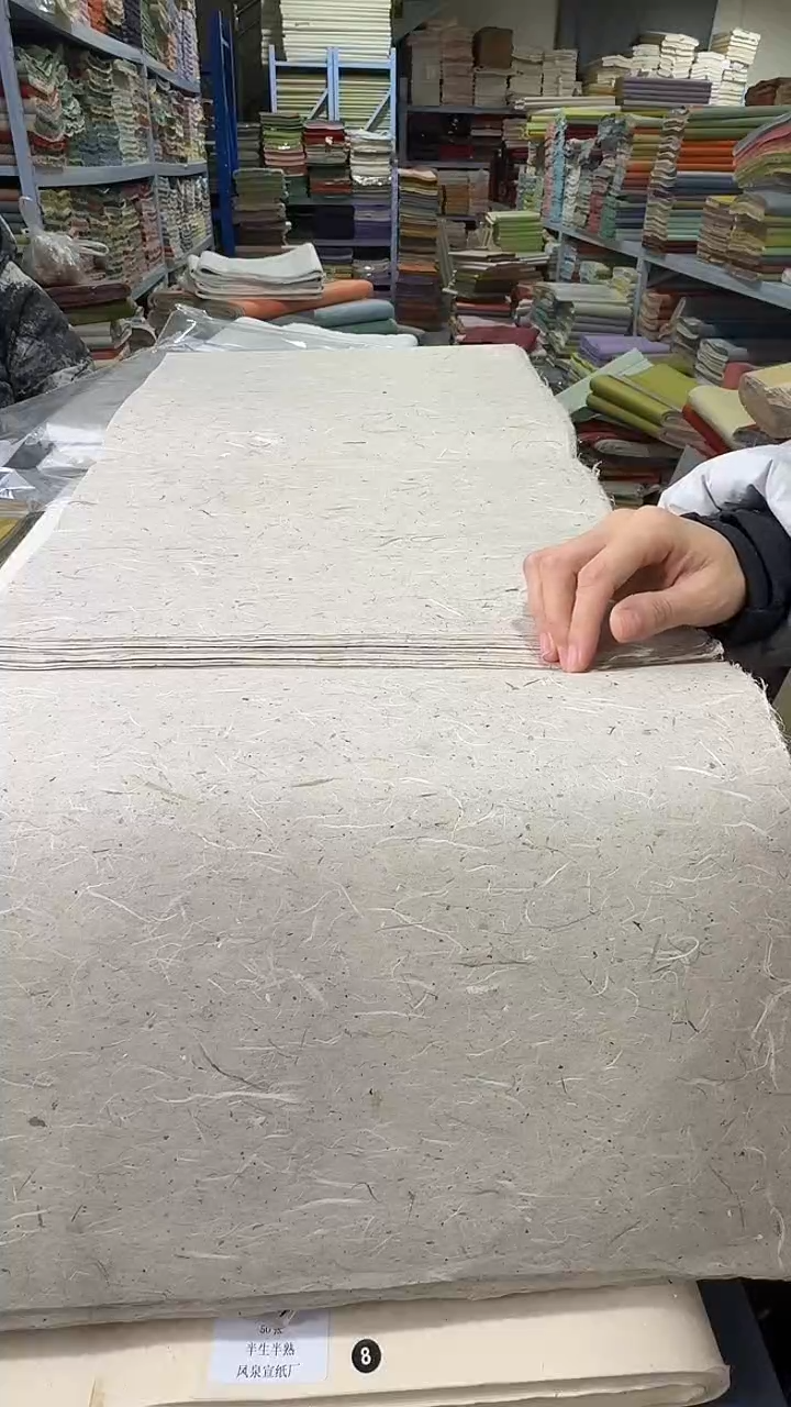 纯手工四尺对开25张本色猛料雁楮清水云龙