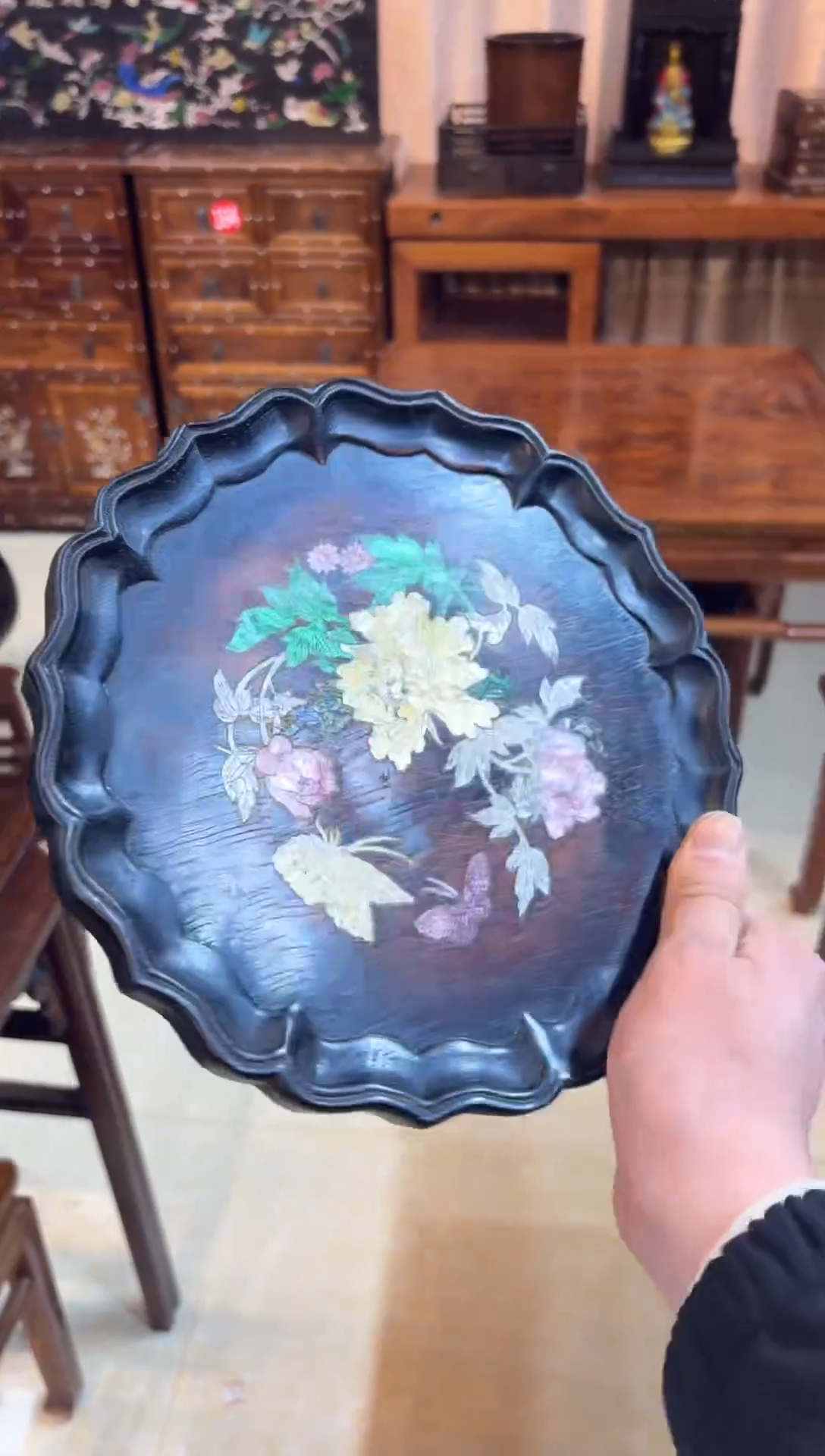 木木紫檀圆盘螺钿