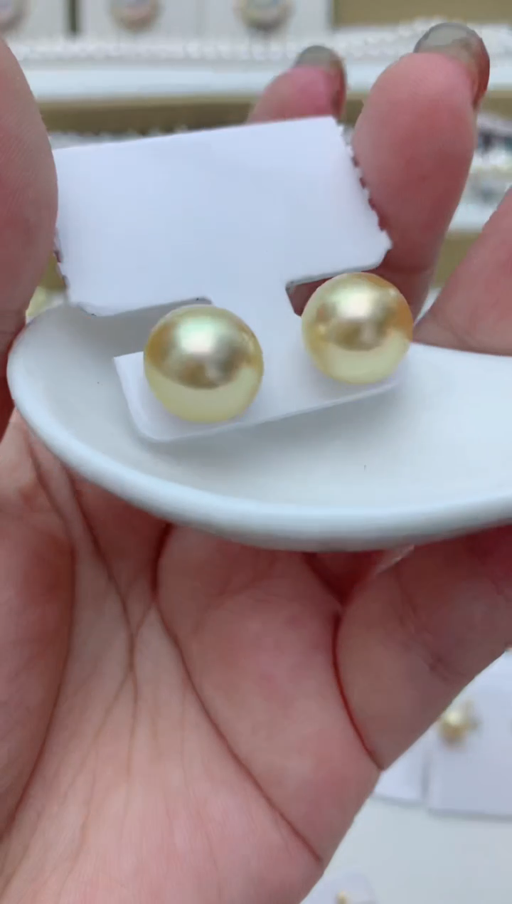 【闪购商品】海水珍珠耳饰18K金镶嵌e62 
