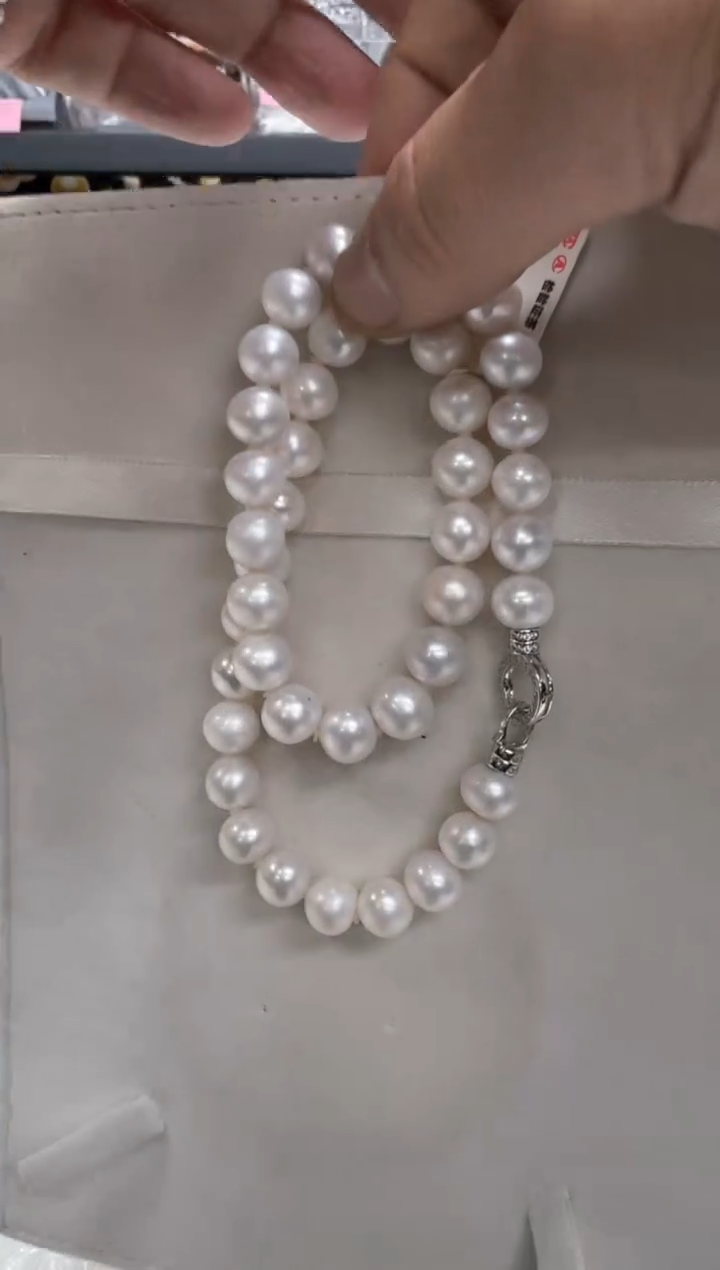 【闪购商品】淡水珍珠颈饰银S925镶嵌10-11无核