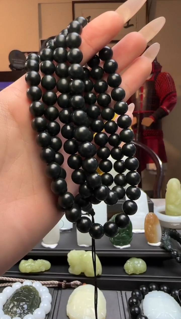 【闪购商品】和田玉青玉圆珠未镶嵌长链