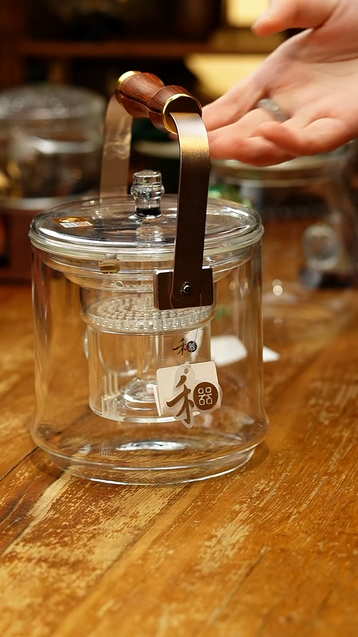 【闪购商品】禾器/透明君若壶/内胆款/酸枝木