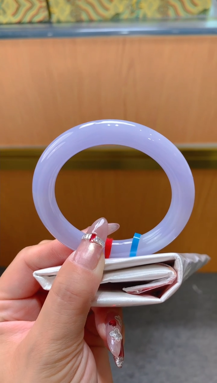 未镶嵌手镯翡翠-F7-圆条53.2