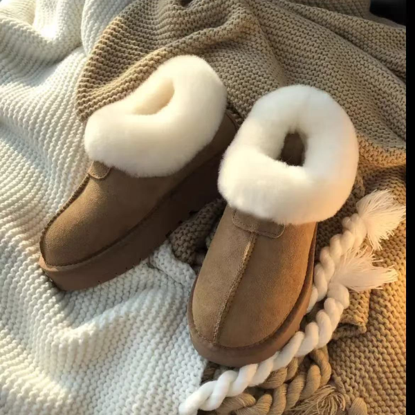 【河南桑坡3】塔兹特羊皮毛一体雪地靴女款冬季防滑增高