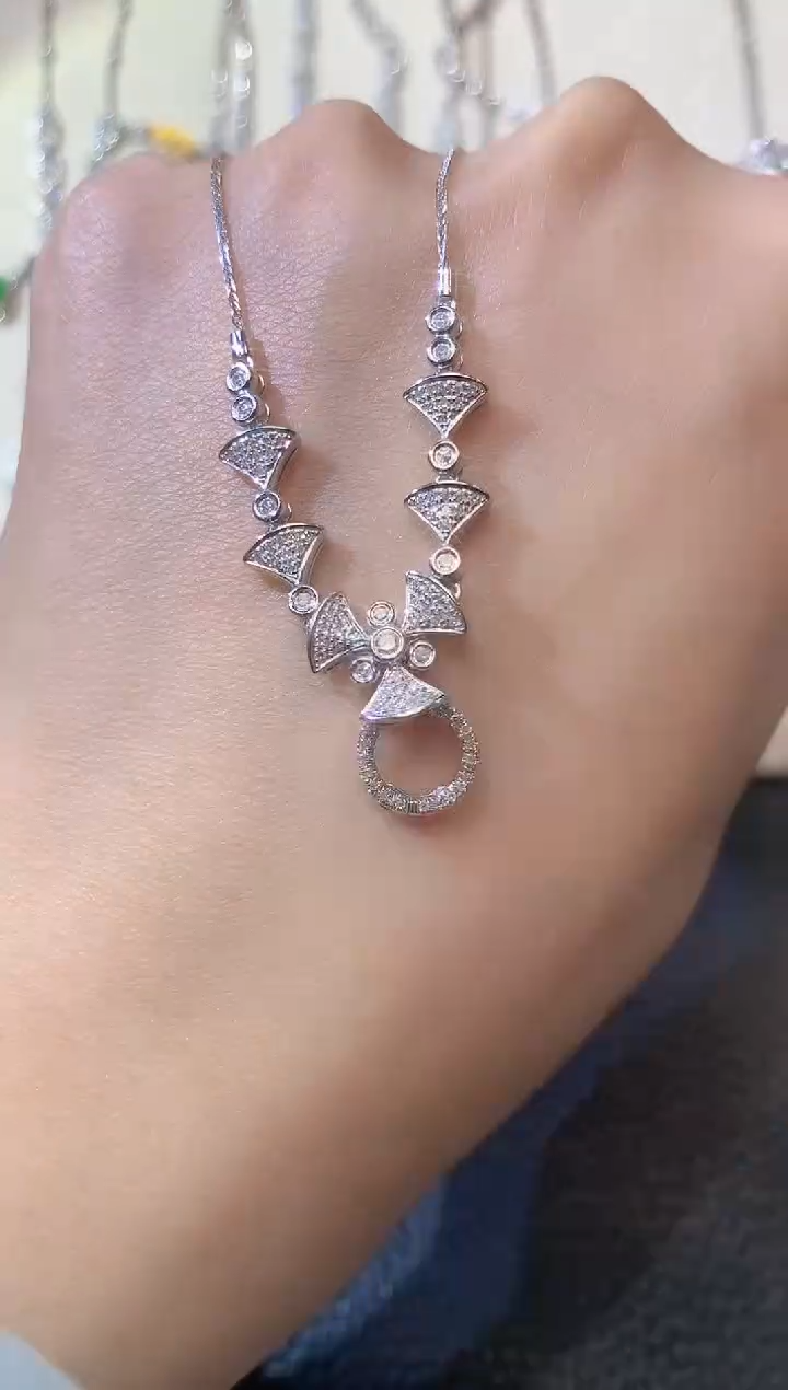 【闪购商品】钻石百搭链18K金镶嵌公主链