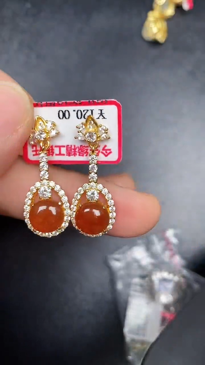 银S925镶嵌戒指翡翠3450