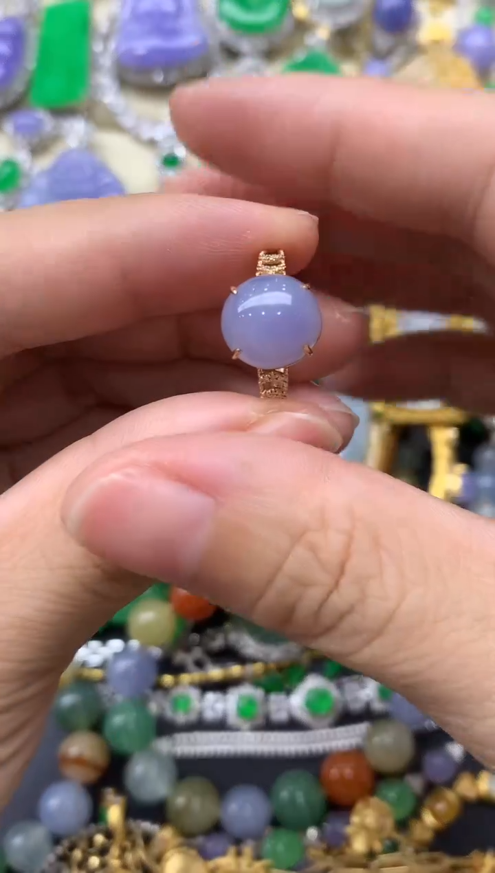 【闪购商品】翡翠戒指18K金镶嵌412-中国好珍宝