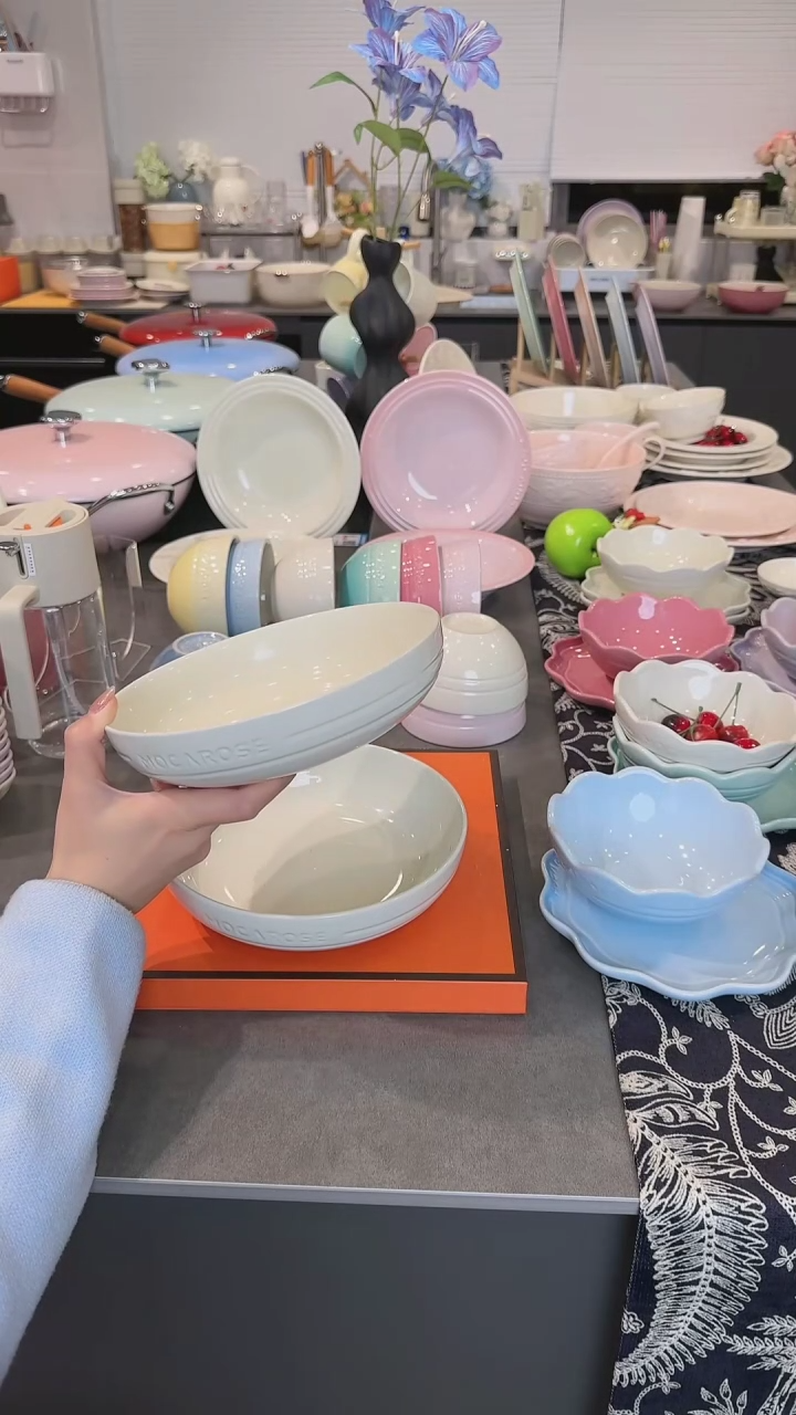 【闪购商品】瓷【2个装】炻彩深盘20cm-松露白