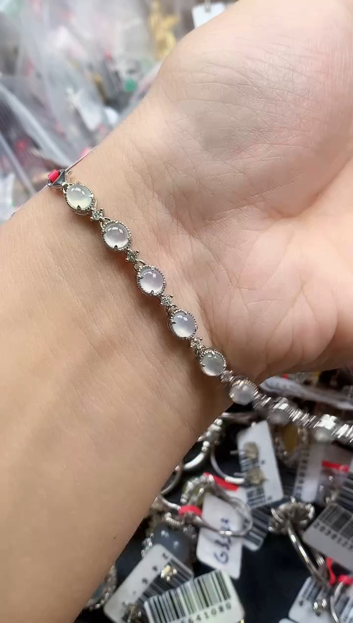 银S925镶嵌戒指翡翠天然A货缅甸翡翠