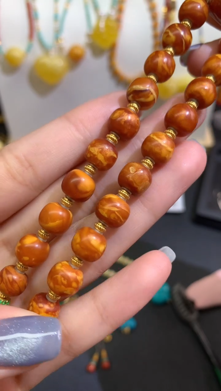 裸石蜜蜡未镶嵌手串A952|9800