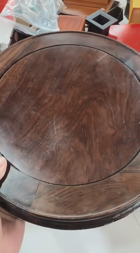 【闪购商品】香榧木HT  大号圆形底座