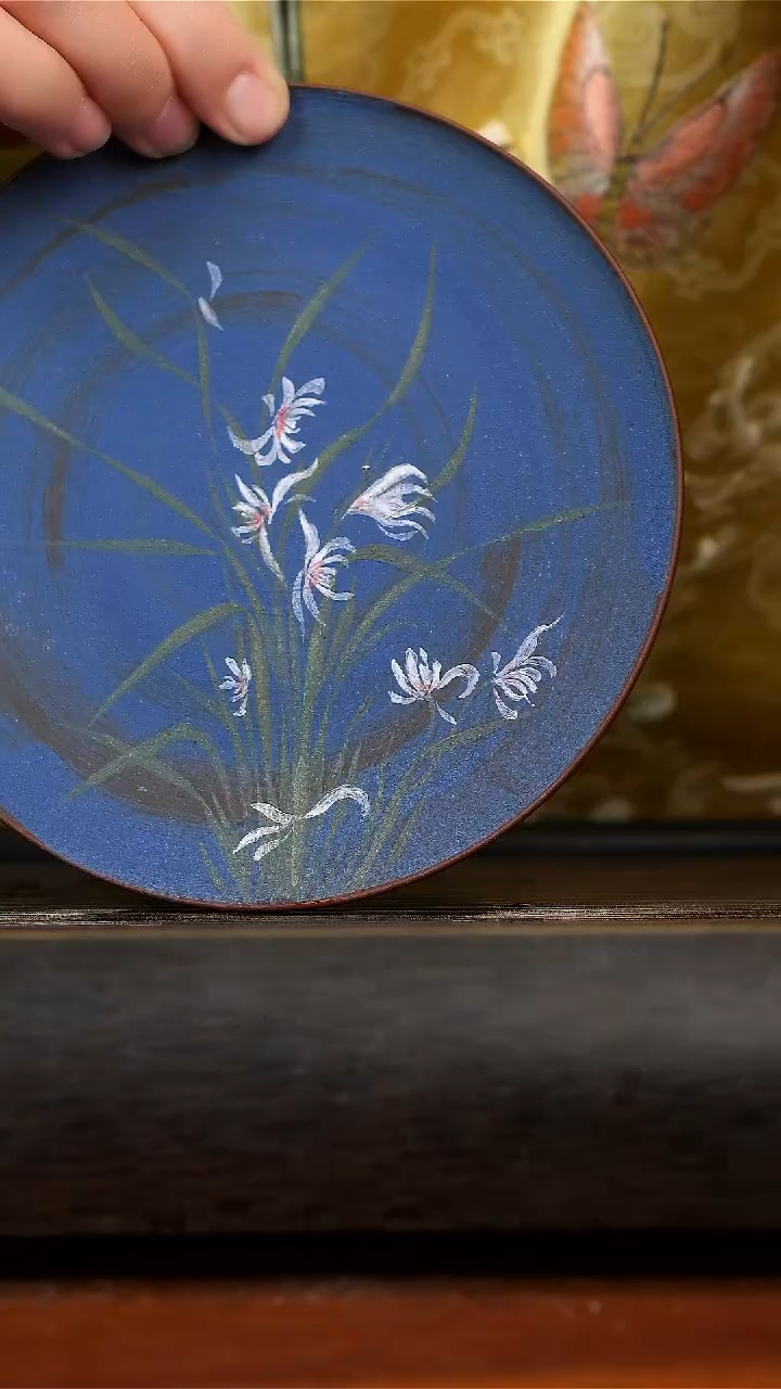 【闪购商品】紫砂茶壶紫泥粉浆兰花壶承