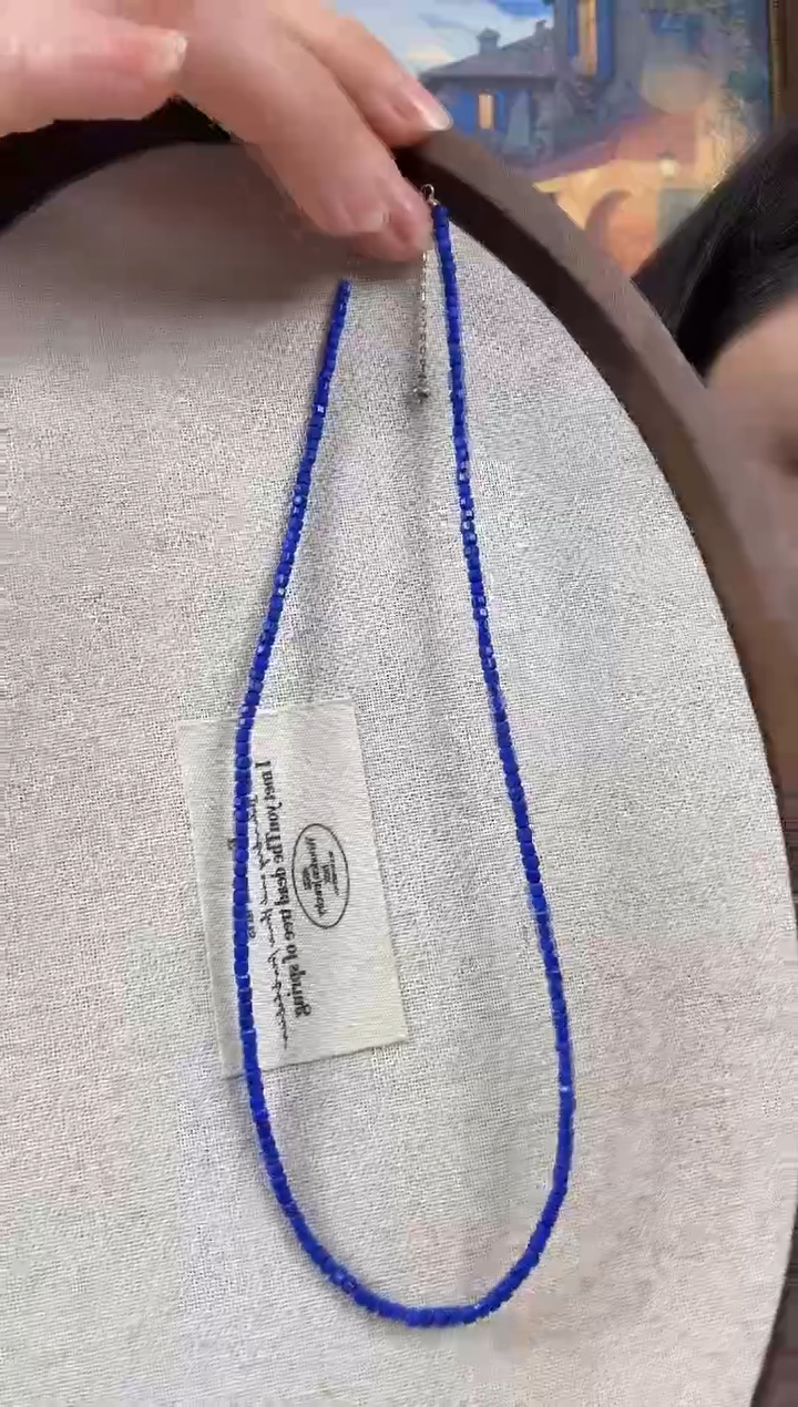 银S925镶嵌青金石颈饰青金石项链