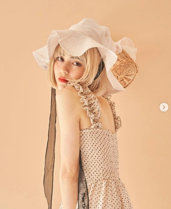 【FaFa】日系 T 夏日飘带度假风 蝴蝶结遮阳帽FA504-081