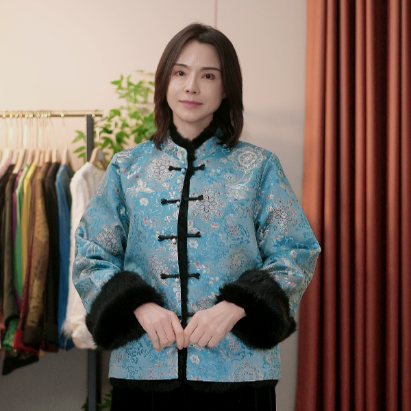 新中式国风双面穿加厚外套0077