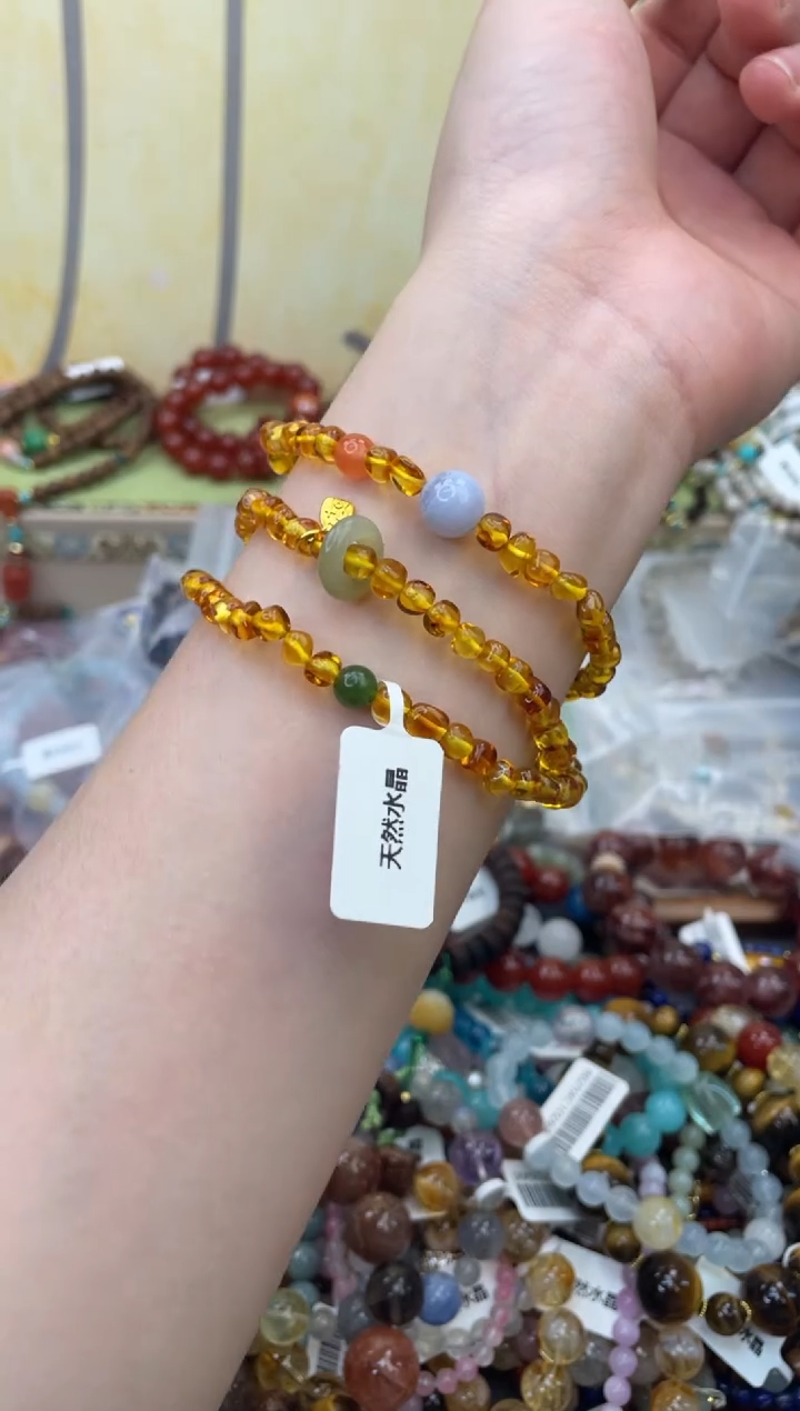 手链琥珀（花珀）未镶嵌168